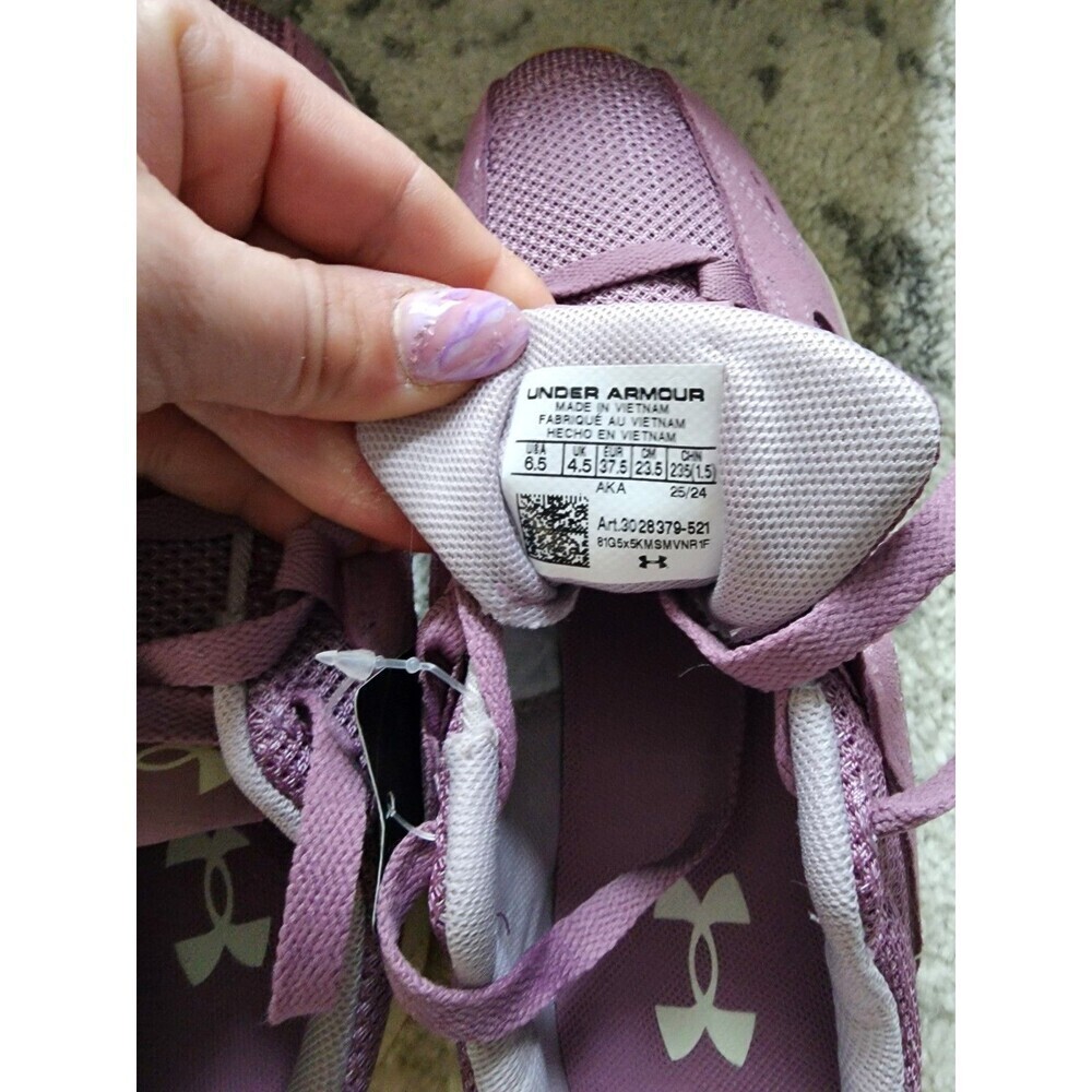 NEW Under Armour Street Mirage Women’s Sneakers Violet Purple Size 6.5 - Picture 7 of 8